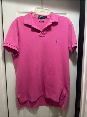 Polo by Ralph Lauren Bright Pink Short-Sleeve Polo with Blue Pony